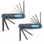 HemBorta Pieghevoli Chiavi a Brugola Metriche e Chiavi Torx di Sicurezza 16PZ Set Chiavi a Brugola