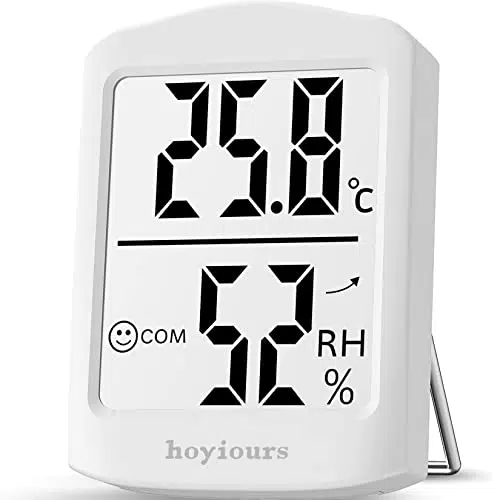 Hoyiours Termometro Ambiente Interno, Igrometro Termometro con l'Icona di Conforto