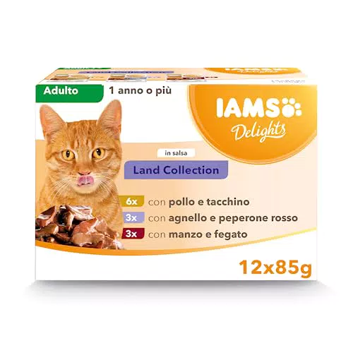 IAMS Delights Land Collection Alimento umido in salsa
