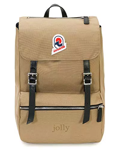 Invicta Zaino Ufficio Jolly Heritage, Beige, Icon, Zaino Con Tasca Porta PC Portatile