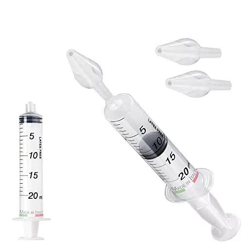 ITALSOLUTIONS Kit Siringa Per Lavaggi Nasali Bambini Maxi 20 ML Made In Italy