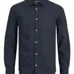 JACK & JONES Jjjoe-Maglietta LS Plain, Blazer Blu Marine