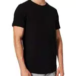 JACK & JONES T-shirt vestibilità morbida, girocollo a rotolino. Nero