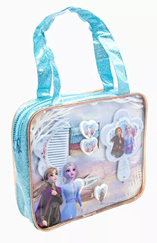 Joy Toy Disney Frozen 2 - 19384 - set di accessori per capelli nella borsetta glitter in PVC
