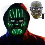 JSRHEEM Maschera per Halloween, maschera a LED, per Halloween