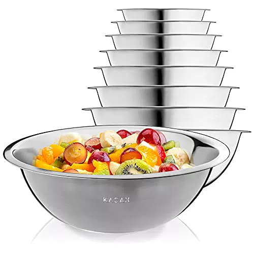 KADAX Ciotola in acciaio inox, ciotola per insalata con bordo alto