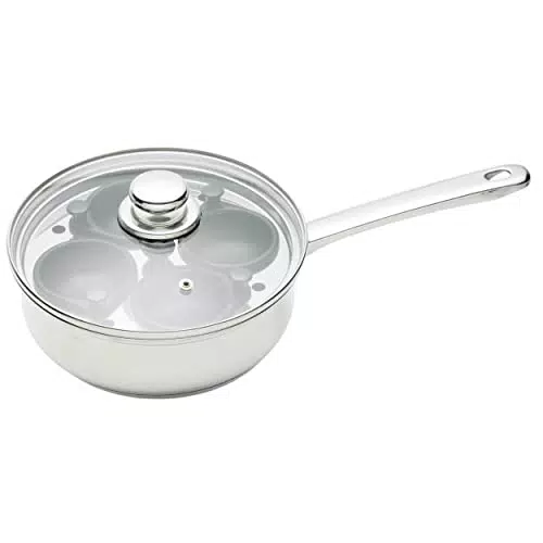 KitchenCraft Egg Poacher, Padella per Uova in Acciaio al Carbonio