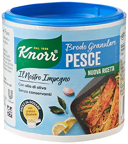 Knorr Brodo Granulare di Pesce, Maxiformato, 12 pezzi da 150gr