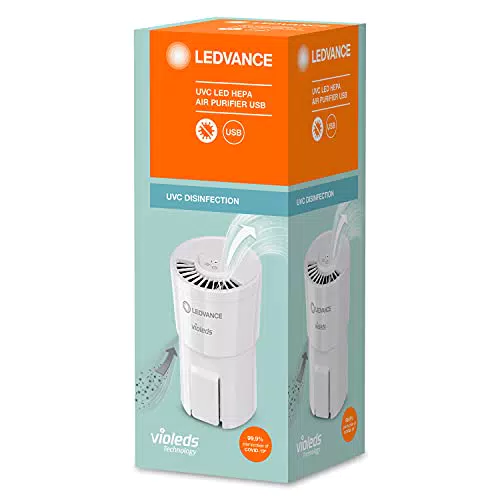 LEDVANCE Purificatore d'aria UVC HEPA con potenza UV-C per Disinfettare l'aria e per un Clima piacevole della Stanza
