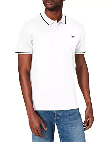 Lee Pique Polo, T-Shirt Uomo, Avorio, M