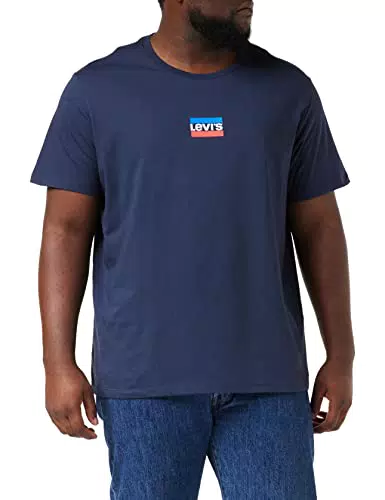 Levi's Graphic Crewneck Tee, T-Shirt Uomo, Mini Sportswear Dress Blues
