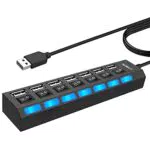 LOBKIN hub usb 7 porte sdoppiatore usb con singoli interruttori on/off e luci a LED per PC