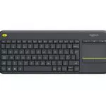 Logitech K400 Plus Tastiera Wireless Touch TV, Facili Controlli Multimediali e Touchpad Integrato