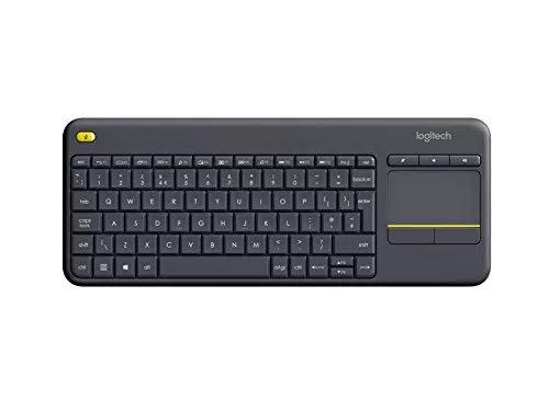 Logitech K400 Plus Tastiera Wireless Touch TV, Facili Controlli Multimediali e Touchpad Integrato