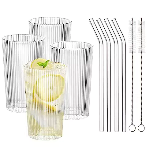 longyier Set di 4 Bicchieri da Cocktail, Bicchieri da Caffè 380 ML