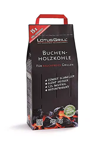 LotusGrill - Carbonella di Legno di Faggio da 2, 5 Kg