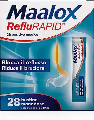 Maalox Reflurapid, Maalox Reflusso, 28 Bustine Monodose