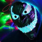 Maschera Di Halloween A Led, Maschera Di Luce Spaventosa Con 3 Modalità Di Luce