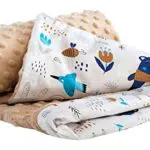 Medi Partners Coperta per neonati 100% cotone 75x100cm Bambini Minky Multifunzionale Bifacciale Morbido e Soffice per Carrozzine