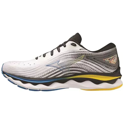 Mizuno Wave Sky 6, Scarpe da Trail Running Uomo, White CyberYellow Ibunting