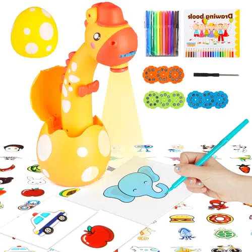 MOMSIV Proiettore di Disegno per Bambini, Giocattolo di Tracciamento e Disegno del Proiettore
