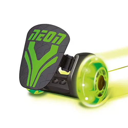 Mondo Toys - Neon Street Rollers - Rotelle da scarpa - rulli a Due Ruote per i Tuoi Tacchi - W Light up Ruote LED - Misura Regolabile - portata fino a 50 kg - colore verde - 25245