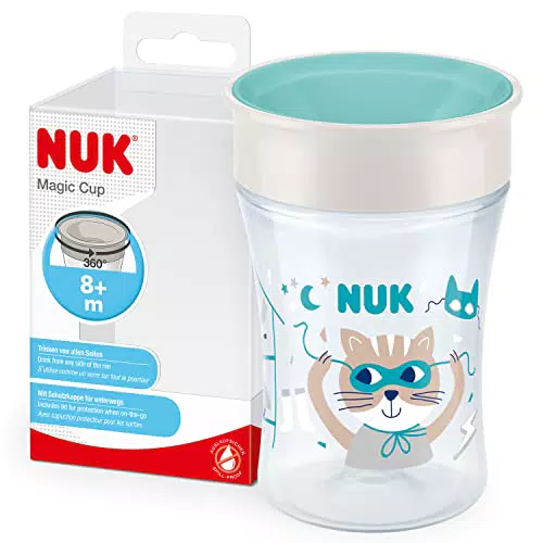 NUK 10255604 Magic Cup bicchiere antigoccia, Bordo anti-rovesciamento a 360°