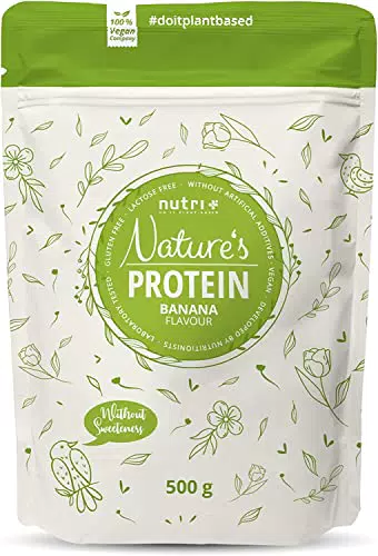 nutri+ Natures Protein Powder Banana 500g - proteine naturali in polvere senza edulcoranti
