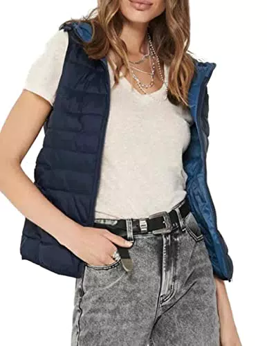 Only Onlnewtahoe Hood Waistcoat Otw Noos Gilet, Cielo Notturno