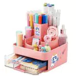 Owelth Organizzatore Da Scrivania Girevole A 360 Gradi con Cassetto