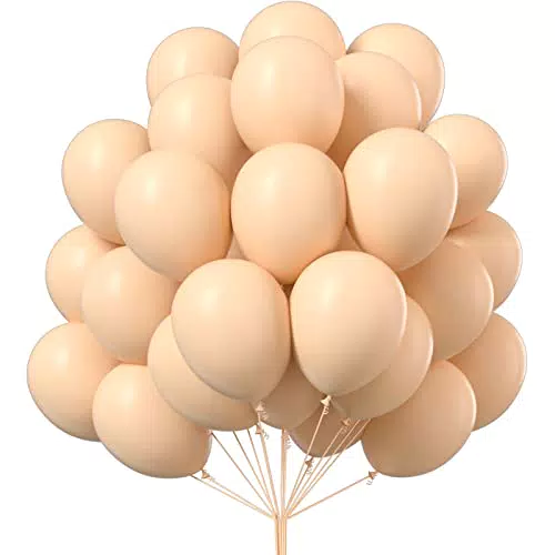 PartyWoo Palloncini Albicocca Retrò, 50 Pezzi Palloncini Albicocca da 10 Pollici