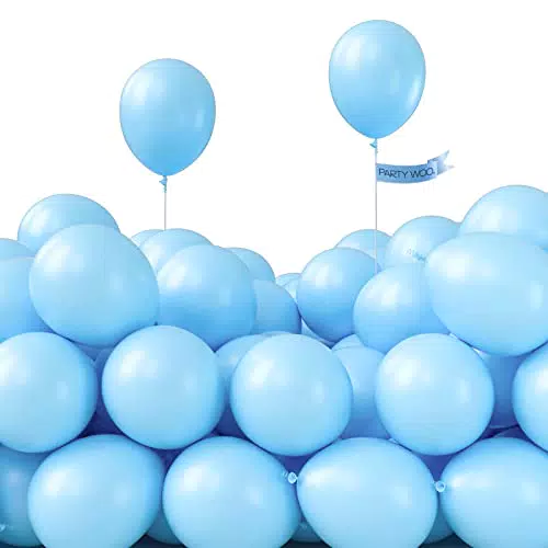 PartyWoo Palloncini Blu, 120 Pezzi Palloncini Azzurri da 5 Pollici