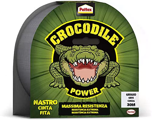 Pattex Crocodile Power Tape, Potente Nastro Telato 2 Volte Più Spesso
