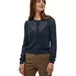 Peppercorn Libby Round Neck Knit Cardigan Donna, Blu