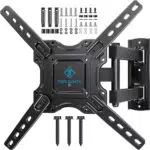 PERLESMITH Supporto TV Parete, Inclinabile Orientabile Fissaggio Estensibile Staffa TV per Schermi da 26 a 60 Pollici LED LCD e Curvo