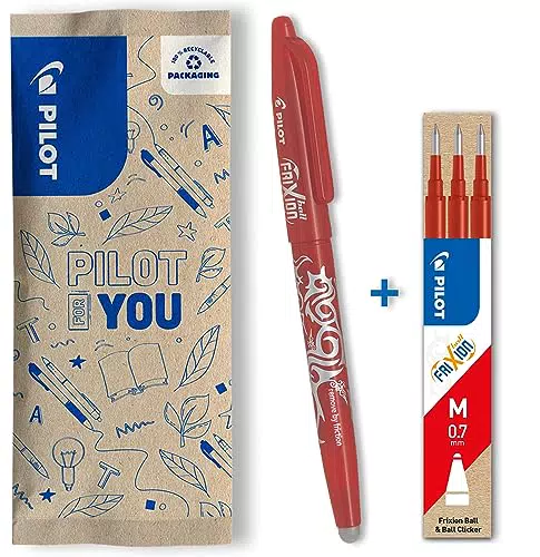 Pilot, Penna Cancellabile Frixion Ball + 1 Set da 3 Ricariche