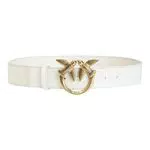 Pinko Love Berry Simply H4 Belt Vite Cintura, Z14Q_Bianco-Antique Gold
