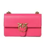 Pinko Love One Classic DC Vitello SE, Borsa Donna, N17Q Barbabietola CH-Antique Gold