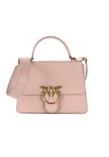 Pinko Love One Top Handle Classic LI, Borsa Donna, O81Q_Cipria-Antique Gold