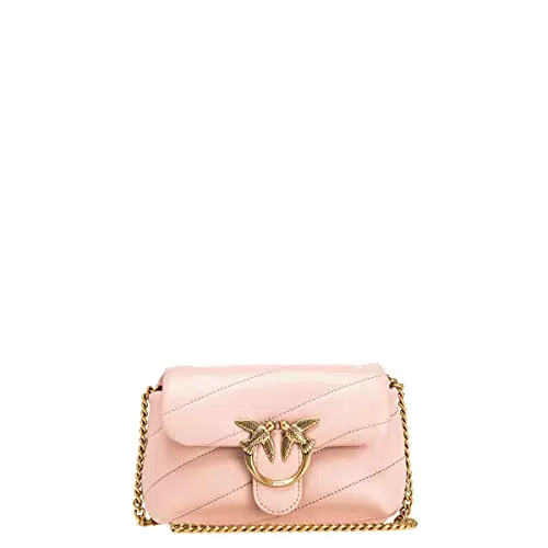 Pinko Love Puff Baby C Sheep Nappa, Borsa Donna, O81Q Cipria-Antique Gold