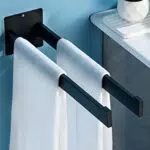 Porta Asciugamani Bagno, Auralum Porta Asciugamani Bagno da Parete in Acciaio Inox 40cm