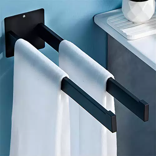 Porta Asciugamani Bagno, Auralum Porta Asciugamani Bagno da Parete in Acciaio Inox 40cm