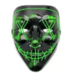 Probuk Halloween LED Maschere Rosa Nera Luminosa Notte Luce Neon El Wire Maschera Horror con 3 modalità di illuminazione