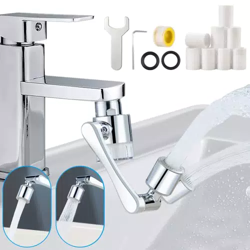 Prolunga Rubinetto Bagno 1080 Gradi Swivel Robotic Arm 2 Modalità Regolabili Swivel Extension Faucet Aerator per Rubinetti Filettati M20/M22/M24 Prolunga Rubinetto Cucina