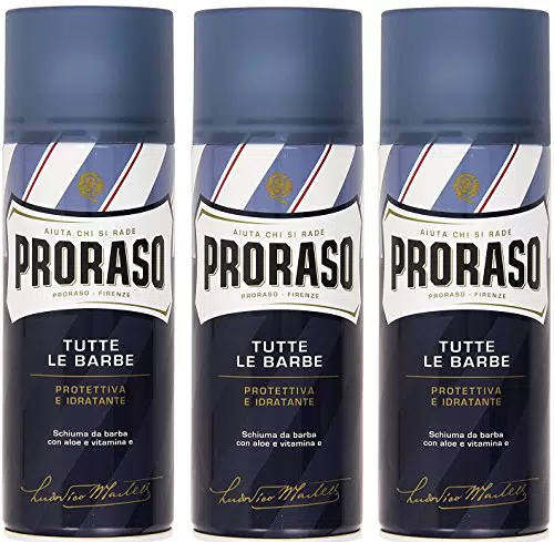 Proraso - Confezione da 3 schiuma da barba Proraso Blue Shaving Foam