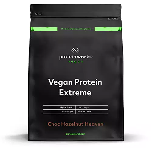Protein Works - Proteina Vegana Extreme In Polvere - 100% a Base Vegetale - 5 Fonti Proteiche ​​- Vitamine e Minerali Aggiunti - 14 Agitare - Cioccolato Nocciola Paradiso - 1kg