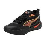 PUMA Playmaker PRO Laser, Scarpe da Basket Uomo, Black-Ultra Orange