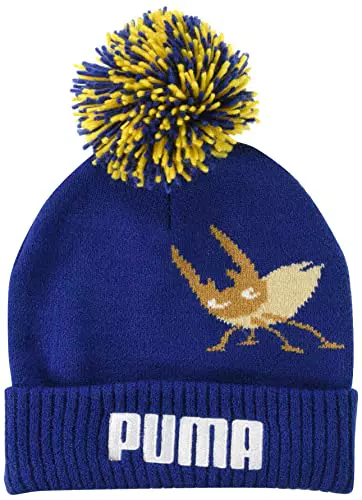 PUMA Small World Pom Beanie Cappello, Blazing Blu, Taglia Unica Unisex-Bimbi