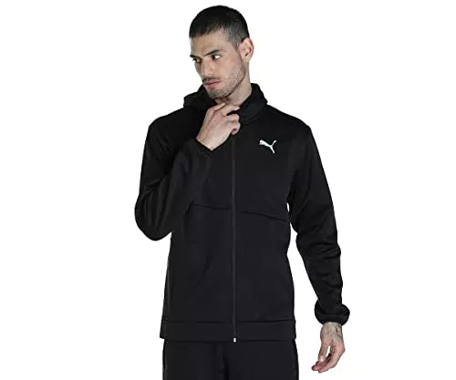 PUMA Train all Day Pwrfleece Full Zip, Sudore Uomo, Black