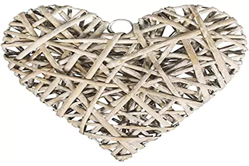 Rayher 65059000 - Cuore in salice Bianco, 15, 5 cm di Diametro
